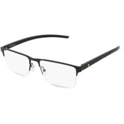 Luxottica Fashion Brillen Vertriebs GmbH Scuderia Ferrari 0FZ7001 Herren-Brille inkl. Gläser Halbrand Quadratisch Metall-Gestell 55/18/145, Schwarz