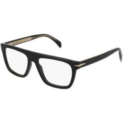 Safilo GmbH David Beckham DB 7096 Herren-Brille inkl. Gläser Vollrand Quadratisch Acetat-Gestell 53/16/145, Schwarz