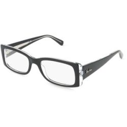 Luxottica Fashion Brillen Vertriebs GmbH Ray-Ban RX5434 Damen-Brille inkl. Gläser Vollrand Quadratisch Acetat-Gestell 52/19/140, Schwarz