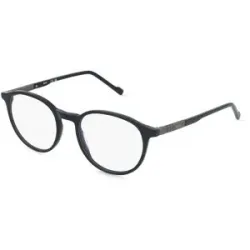Marchon Germany GmbH Zeiss ZS25558 Herren-Brille inkl. Gläser Vollrand Rund Acetat-Gestell 51/20/145, Schwarz