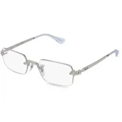 Luxottica Fashion Brillen Vertriebs GmbH Ray-Ban RX3928V Unisex-Brille inkl. Gläser Randlos Eckig Metall-Gestell 52/20/145, Silber