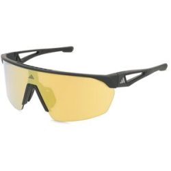 Marcolin Deutschland GmbH Adidas SP0103 Unisex-Sonnenbrille Halbrand Monoscheibe Kunststoff-Gestell, Schwarz