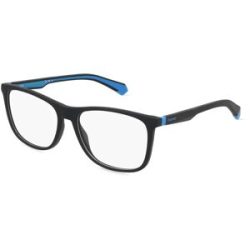 Safilo GmbH Polaroid PLD D517 Unisex-Brille inkl. Gläser Vollrand Quadratisch Kunststoff-Gestell 55/16/145, Blau