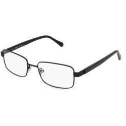 Safilo GmbH Fossil 7168 Herren-Brille inkl. Gläser Vollrand Quadratisch Metall-Gestell 54/18/145, Schwarz