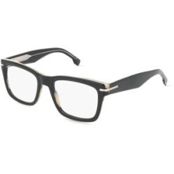 Safilo GmbH Boss 1720 Herren-Brille inkl. Gläser Vollrand Eckig Acetat-Gestell 53/20/150, Schwarz
