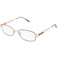 Wenzhou Bada Optical Co. , LTD Fielmann BD 517 FLEX CL Damen-Brille inkl. Gläser Vollrand Quadratisch Metall-Gestell 50/17/130, Gold