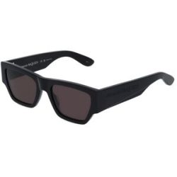Kering Eyewear Spa Alexander McQueen AM0393S Herren-Sonnenbrille Vollrand Quadratisch Kunststoff-Gestell, Schwarz