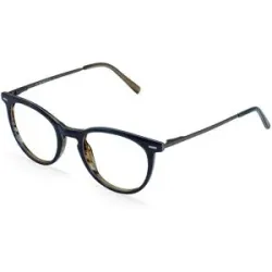 Bossin Eyewear Fielmann BC 002 FLEX CL Damen-Brille inkl. Gläser Vollrand Panto Acetat-Gestell 48/18/135, Blau