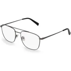 Eyestar Limited (China) Fielmann MI 024 CL Herren-Brille inkl. Gläser Vollrand Quadratisch Edelstahl-Gestell 55/18/145, Grau