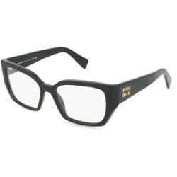 Luxottica Fashion Brillen Vertriebs GmbH Miu Miu MU03VV Damen-Brille inkl. Gläser Vollrand Eckig Acetat-Gestell 54/17/140, Schwarz