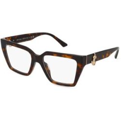Luxottica Fashion Brillen Vertriebs GmbH Jimmy Choo 0JC3017U Damen-Brille inkl. Gläser Vollrand Cat Eye Acetat-Gestell 52/17/140, Havanna