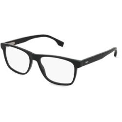 Safilo GmbH Boss 1646 Herren-Brille inkl. Gläser Vollrand Quadratisch Acetat-Gestell 55/17/145, Schwarz
