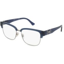 Luxottica Fashion Brillen Vertriebs GmbH Versace VE3348 Herren-Brille inkl. Gläser Vollrand Quadratisch Acetat-Gestell 55/17/150, Blau