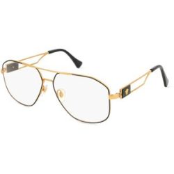 Luxottica Fashion Brillen Vertriebs GmbH Versace VE1287 Herren-Brille inkl. Gläser Vollrand Quadratisch Metall-Gestell 57/13/145, Schwarz