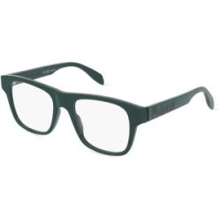 Kering Eyewear Spa Alexander McQueen AM0389O Unisex-Brille inkl. Gläser Vollrand Quadratisch Kunststoff-Gestell 52/19/145, Grün