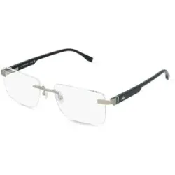 Marchon Germany GmbH Lacoste L2320 Herren-Brille inkl. Gläser Randlos Eckig Metall-Gestell 55/18/145, Silber