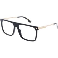 Safilo GmbH Dsquared2 D2 0122 Herren-Brille inkl. Gläser Vollrand Quadratisch Acetat-Gestell 56/15/145, Schwarz