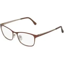 Suncute Industries Co., Ltd. Fielmann MC 559 MOD FLEX CL Damen-Brille inkl. Gläser Vollrand Quadratisch Edelstahl-Gestell 53/17/135, Braun