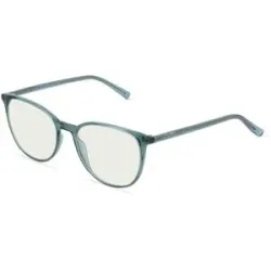 C&S CO. LTD. Fielmann ABC 064 BL Damen-Blaulichtfilterbrille ohne Sehstärke Vollrand Oval Acetat-Gestell, Grün