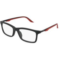 Kering Eyewear Spa PUMA PU0410O Unisex-Brille inkl. Gläser Vollrand Quadratisch Acetat-Gestell 54/19/145, Schwarz