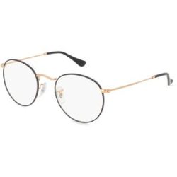 Luxottica Fashion Brillen Vertriebs GmbH Ray-Ban 0RX3447V ROUND METAL Unisex-Brille inkl. Gläser Vollrand Rund Metall-Gestell 50/21/145, Schwarz