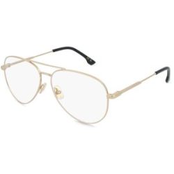 Safilo GmbH Victoria Beckham VB 1008 Damen-Brille inkl. Gläser Vollrand Pilot Metall-Gestell 58/13/140, Gold
