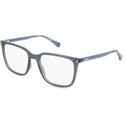 Safilo GmbH Polaroid PLDD580 Herren-Brille inkl. Gläser Vollrand Quadratisch Kunststoff-Gestell 54/19/145, Blau