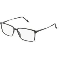 Stepper Eyewear LTD. Fielmann COMFORT 123 FLEX CL Herren-Brille inkl. Gläser Vollrand Quadratisch TR90-Gestell 54/14/140, Schwarz
