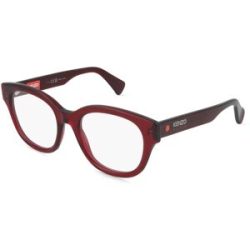 Thélios Kenzo KZ50212I Damen-Brille inkl. Gläser Vollrand Geometrisch Acetat-Gestell 51/20/145, Rot