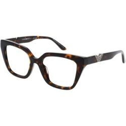Luxottica Fashion Brillen Vertriebs GmbH Emporio Armani 0EA3267U Damen-Brille inkl. Gläser Vollrand Cat Eye Acetat-Gestell 52/18/140, Havanna