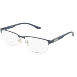Luxottica Fashion Brillen Vertriebs GmbH Emporio Armani EA1147 Herren-Brille inkl. Gläser Halbrand Quadratisch Metall-Gestell 57/17/145, Silber