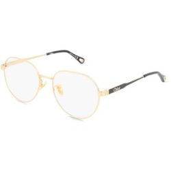 Kering Eyewear Spa Chloé CH0275OA Unisex-Brille inkl. Gläser Vollrand Rund Metall-Gestell 54/17/145, Gold