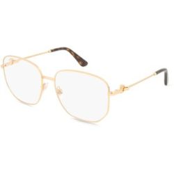 Luxottica Fashion Brillen Vertriebs GmbH Dolce&Gabbana DG1356 Damen-Brille inkl. Gläser Vollrand Panto Edelstahl-Gestell 57/16/140, Gold