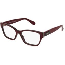 Luxottica Fashion Brillen Vertriebs GmbH Swarovski SK2013 Damen-Brille inkl. Gläser Vollrand Quadratisch Acetat-Gestell 54/16/140, Rot
