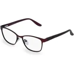Wenzhou Bada Optical Co. , LTD Fielmann BD 408 FLEX CL Damen-Brille inkl. Gläser Vollrand Quadratisch Edelstahl-Gestell 50/16/140, Rot