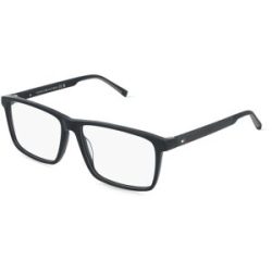Safilo GmbH Tommy Hilfiger TH 2198 Herren-Brille inkl. Gläser Vollrand Eckig Acetat-Gestell 58/15/145, Schwarz