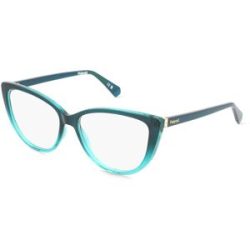 Safilo GmbH Polaroid PLD D543 Damen-Brille inkl. Gläser Vollrand Cat Eye Kunststoff-Gestell 56/15/145, Grün