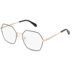 Safilo GmbH Polaroid PLD D612/G Damen-Brille inkl. Gläser Vollrand Geometrisch Edelstahl-Gestell 55/18/140, Schwarz