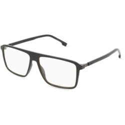 Safilo GmbH Boss 1636 Herren-Brille inkl. Gläser Vollrand Quadratisch Kunststoff-Gestell 56/13/150, Schwarz