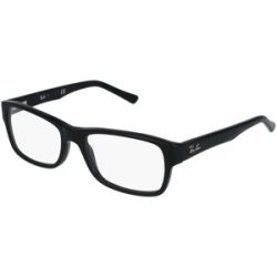 Luxottica Fashion Brillen Vertriebs GmbH Ray-Ban RX5268 Unisex-Brille inkl. Gläser Vollrand Quadratisch Acetat-Gestell 52/17/135, Schwarz
