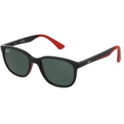 Luxottica Fashion Brillen Vertriebs GmbH Ray-Ban Junior RJ9078S Kinder-Sonnenbrille Vollrand Quadratisch Acetat-Gestell, Schwarz