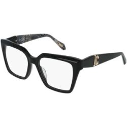 DE RIGO Vision D.A.CH. GmbH Just Cavalli VJC117 Unisex-Brille inkl. Gläser Vollrand Quadratisch Kunststoff-Gestell 53/17/140, Schwarz