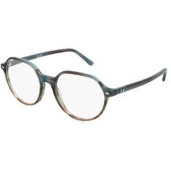 Luxottica Fashion Brillen Vertriebs GmbH Ray-Ban RX5395 Unisex-Brille inkl. Gläser Vollrand Rund Acetat-Gestell 51/18/145, Blau