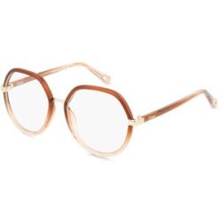 Kering Eyewear Spa Chloé CH0131O Unisex-Brille inkl. Gläser Vollrand Pilot Kunststoff-Gestell 51/16/140, Braun