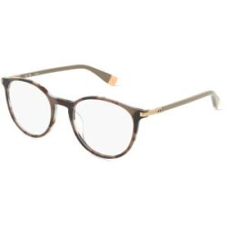 DE RIGO Vision D.A.CH. GmbH Furla FULVFU591 Unisex-Brille inkl. Gläser Vollrand Panto Kunststoff-Gestell 50/19/135, Havanna