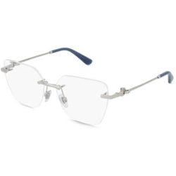 Luxottica Fashion Brillen Vertriebs GmbH Dolce&Gabbana DG1363 Damen-Brille inkl. Gläser Randlos Cat Eye Metall-Gestell 56/15/140, Silber