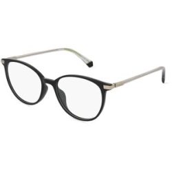 Safilo GmbH Polaroid PLD D459/G Damen-Brille inkl. Gläser Vollrand Cat Eye Kunststoff-Gestell 52/17/145, Schwarz