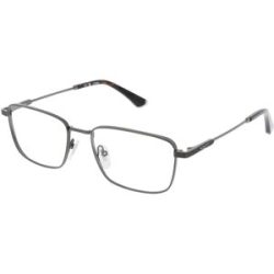 DE RIGO Vision D.A.CH. GmbH Police VPLQ74 Herren-Brille inkl. Gläser Vollrand Quadratisch Titan-Gestell 54/18/145, Grau
