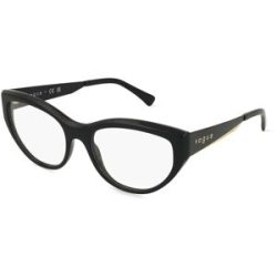 Luxottica Fashion Brillen Vertriebs GmbH Vogue 0VO5560 Damen-Brille inkl. Gläser Vollrand Quadratisch Acetat-Gestell 53/18/140, Schwarz