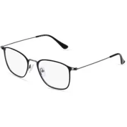 Wenzhou Bada Optical Co. , LTD Fielmann BD 530 CL Unisex-Brille inkl. Gläser Vollrand Quadratisch Metall-Gestell 51/19/145, Schwarz